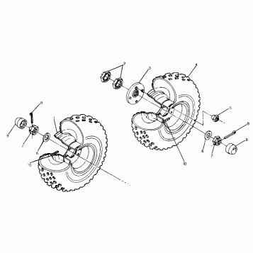 MIDDLE WHEEL ASSEMBLY BIG BOSS 4X6 (4919801980020A)