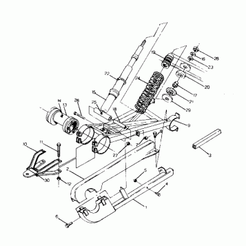 SWING ARM WELDMENT (REAR) BIG BOSS 4X6 UPDATED 2 - 91 (4919801980027A)