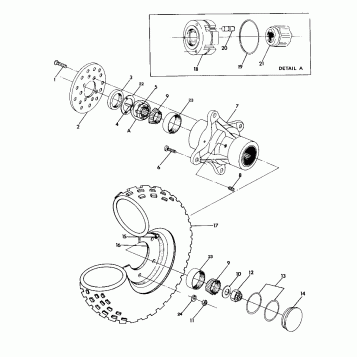 FRONT WHEEL ASSEMBLY UPDATED 2-91 6X6 (4919811981017A)
