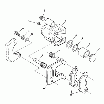 FRONT BRAKE ASSEMBLY 6X6 (4919811981028A)