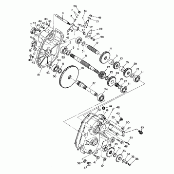 GEARCASE ASSEMBLY UPDATED 2-91 6X6 (4919811981033A)