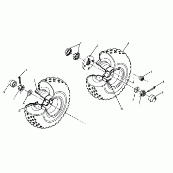 MIDDLE WHEEL ASSEMBLY 6X6 (4919811981041A)
