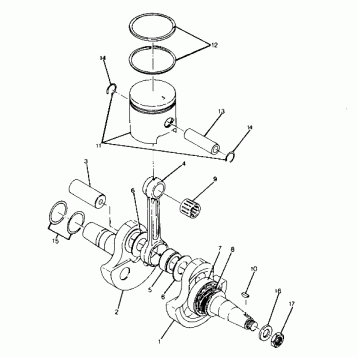CRANKSHAFT/PISTON ASSEMBLY 6X6 (4919811981044A)