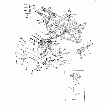 ENGINE and MUFFLER MOUNTING 350 2X4 - Update (4919821982005A)