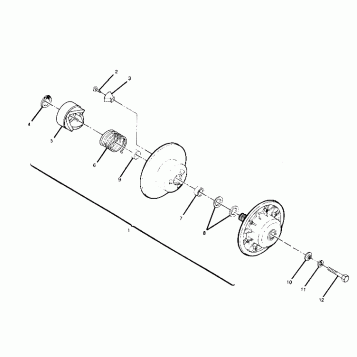 DRIVEN CLUTCH ASSEMBLY 350 2X4 (4919821982026A)