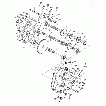 GEARCASE ASSEMBLY 350 2X4 - Update (4919821982027A)