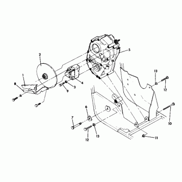 RH GEARCASE/BRAKE MOUNTING   350 2X4 - Update (4919821982031A)