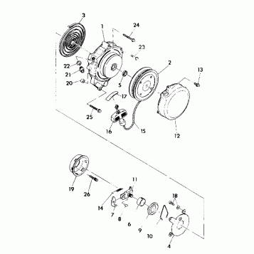 RECOIL STARTER ASSEMBLY 350 2X4 - Update (4919821982042A)