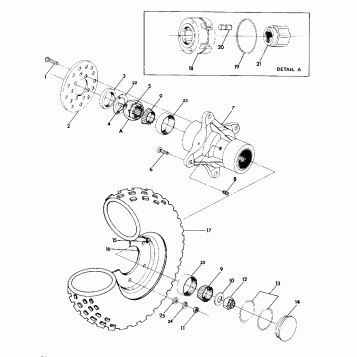 FRONT WHEEL ASSEMBLY 350 4X4 - Update (4919831983021A)