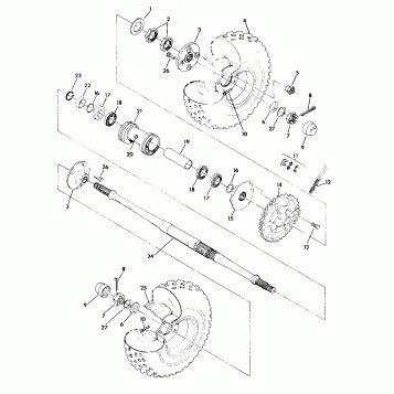 REAR WHEEL DRIVE ASSEMBLY 350 4X4 - Update (4919831983023A)