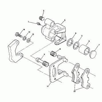 FRONT BRAKE ASSEMBLY 350 4X4 - Update (4919831983034A)