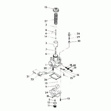 CARBURETOR ASSEMBLY  350 4X4 - Update (4919831983045A)