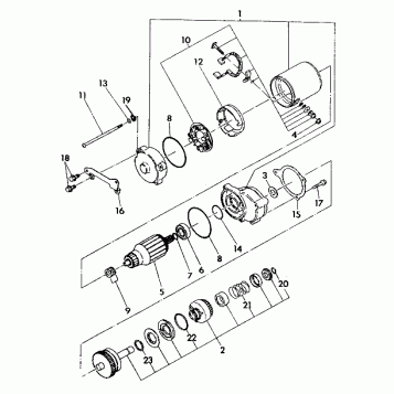 STARTING MOTOR ASSEMBLY 350 4X4 - Update (4919831983046A)