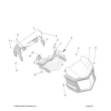 BODY, HEADLIGHT POD - A26SEA57A1/A4/A6 (C102773)