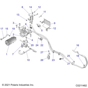 BODY, FUEL TANK EVAP SYSTEM - A21SHZ57BD/BL (C0211482)