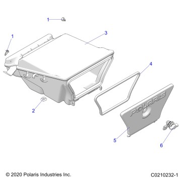 BODY, STORAGE BOX, REAR - A21SDA57A5 (C0210232-1)
