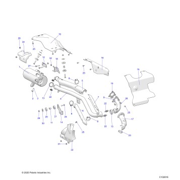ENGINE, EXHAUST - A26SEE50B1/B4 (C102816)