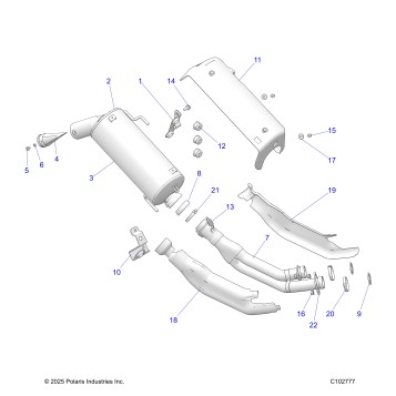 ENGINE, EXHAUST - A26SXR95AG (C102777)