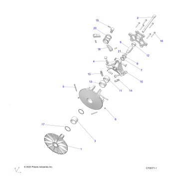 DRIVE TRAIN, PRIMARY CLUTCH - A26SDA57A7 (C700371-1)