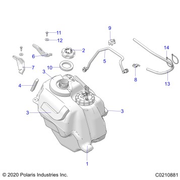 FUEL SYSTEM, FUEL TANK ASM. - A26SEE50B1/B4 (C0210881)