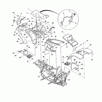 BODY and FRAME ASSEMBLY 350 4X4 / W928139 (4922832283001A)