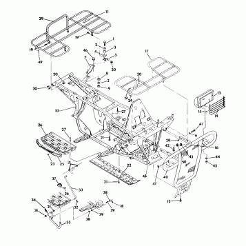 FRAME ASSEMBLY w/ RACKS 350 4X4 / W928139 (4922832283003A)
