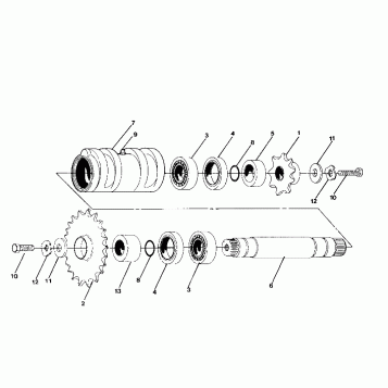 DETAILS - CENTER TIGHTENER ASSEMBLY P/N 1380028 350 4X4 / W928139 (4922832283011A)