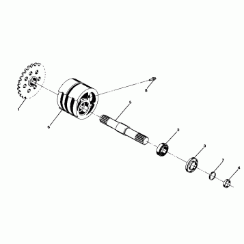 DETAILS - FRONT TIGHTENER ASSEMBLY  P/N 1380024 350 4X4 / W928139 (4922832283012A)