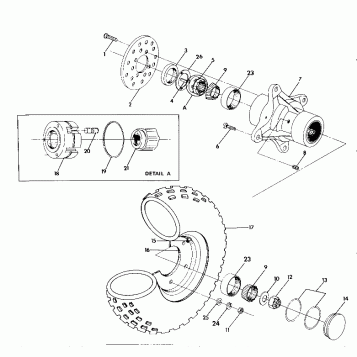 FRONT WHEEL ASSEMBLY 350 4X4 / W928139 (4922832283019A)