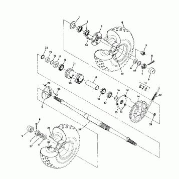 REAR WHEEL DRIVE ASSEMBLY 350 4X4 / W928139 (4922832283020A)