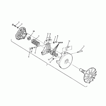 DRIVE CLUTCH ASSEMBLY 350 4X4 / W928139 (4922832283025A)