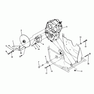 RH GEARCASE/BRAKEMOUNTING 350 4X4/W928139 (4922832283028A)