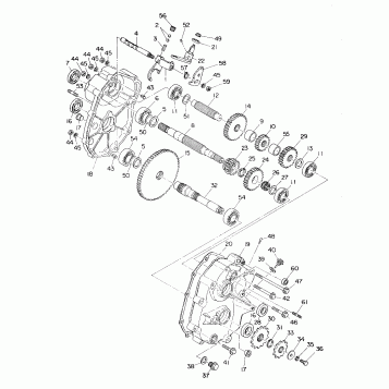 GEARCASE ASSEMBLY 350 4X4 / W928139 (4922832283033A)