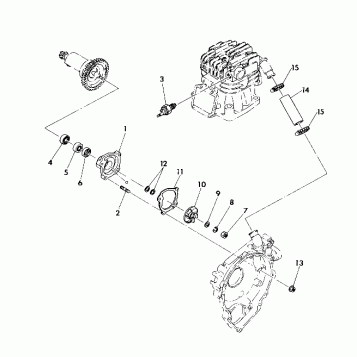 WATER PUMP ASSEMBLY 350 4X4 / W928139 (4922832283040A)