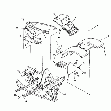 FRONT CAB ASSEMBLY 250 6x6 / W928727 (4922842284001A)