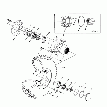 FRONT WHEEL ASSEMBLY 250 6x6 / W928727 (4922842284013A)