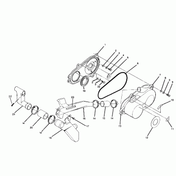 CLUTCH COVER ASSEMBLY 250 6x6 / W928727 (4922842284026A)