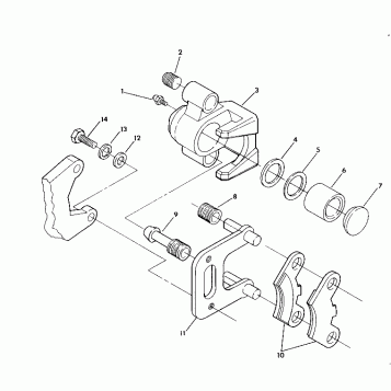 FRONT BRAKE ASSEMBLY 250 6x6 / W928727 (4922842284028A)