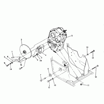 GEARCASE / BRAKE ASSEMBLY 250 6x6 / W928727 (4922842284037A)