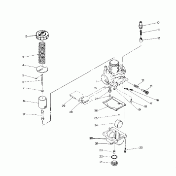 CARBURETOR ASSEMBLY 250 6x6 / W928727 (4922842284046A)