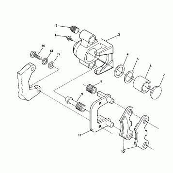 FRONT BRAKE ASSEMBLY Trail Blazer / W927221 (4922852285016A)