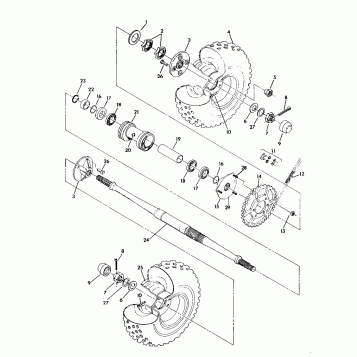 REAR WHEEL DRIVE ASSEMBLY Trail Blazer / W927221 (4922852285017A)