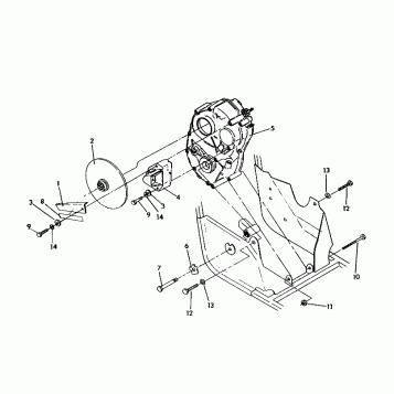RH GEARCASE / BRAKE MOUNTING Trail Blazer / W927221 (4922852285027A)