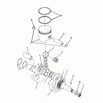 CRANKSHAFT and PISTON ASSEMBLY Trail Blazer / W927221 (4922852285032A)