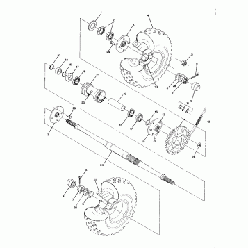 REAR WHEEL DRIVE ASSEMBLY 250 2X4 / W927527 (4922862286017A)