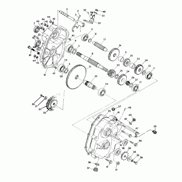 GEARCASE ASSEMBLY 250 2X4/W927527 (4922862286025A)