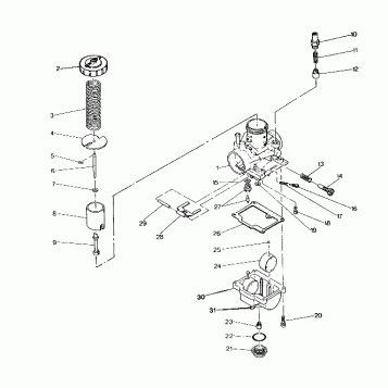 CARBURETOR ASSEMBLY 250 2X4/W927527 (4922862286036A)