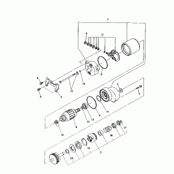 STARTING MOTOR ASSEMBLY 250 2X4/W927527 (4922862286037A)