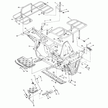 FRAME ASSEMBLY w/ RACKS 250 4x4 / W928127 (4922872287A007)
