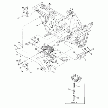 ENGINE and MUFFLER MOUNTING 250 4x4 / W928127 (4922872287A009)